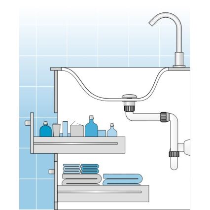 Bruckner - Válvula para lavatório mobiliário DN32 branco