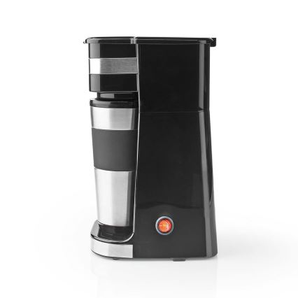 Butler - Cafeteira para uma chávena 0,4 l com caneca de viagem 750W/230V inox/preto
