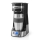 Butler - Cafeteira para uma chávena de 0,4 l com temporizador e caneca de viagem 750W/230V inox/preto
