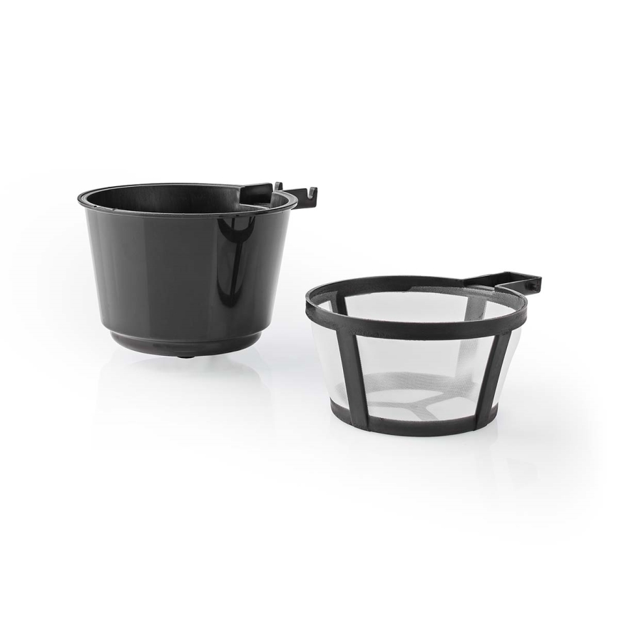 Butler - Cafeteira para uma chávena de 0,4 l com temporizador e caneca de viagem 750W/230V inox/preto