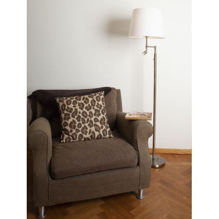 ByRydens - Candeeiro de pé LED ORLANDO 1xE27/5W/230V + LED/3W branco/bronz Ø 36 cm