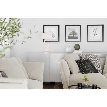 ByRydens - Candeeiro de mesa OMEGA 1xE27/5W/230V branco/cromado brilhante