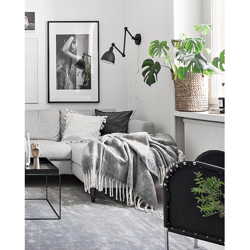 ByRydens - Candeeiro de parede BAZAR 1xE27/5W/230V preto