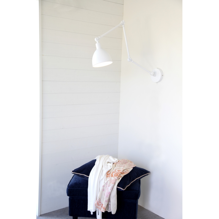 ByRydens - Candeeiro de parede com regulação BAZAR 1xE27/5W/230V branco