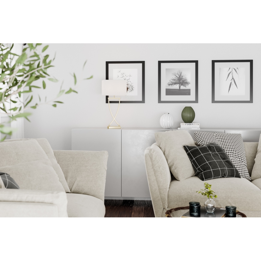 ByRydens - Candeeiro de mesa OMEGA 1xE27/5W/230V branco/dourado