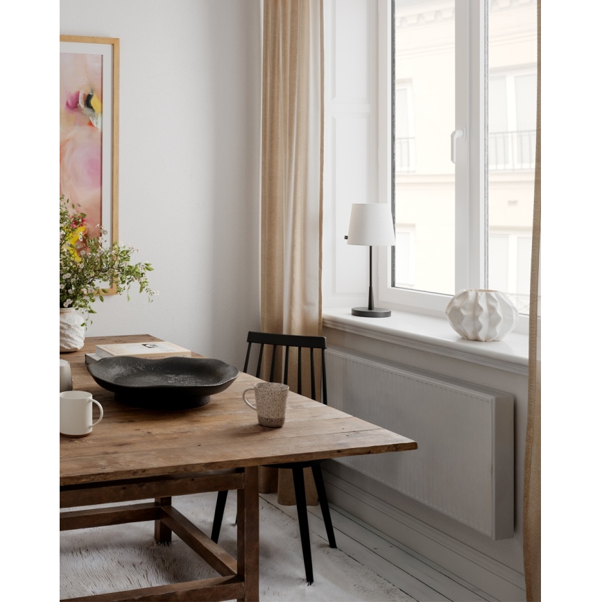 ByRydens - Candeeiro de mesa LUMI 1xE27/8W/230V branco/preto 48,5 cm