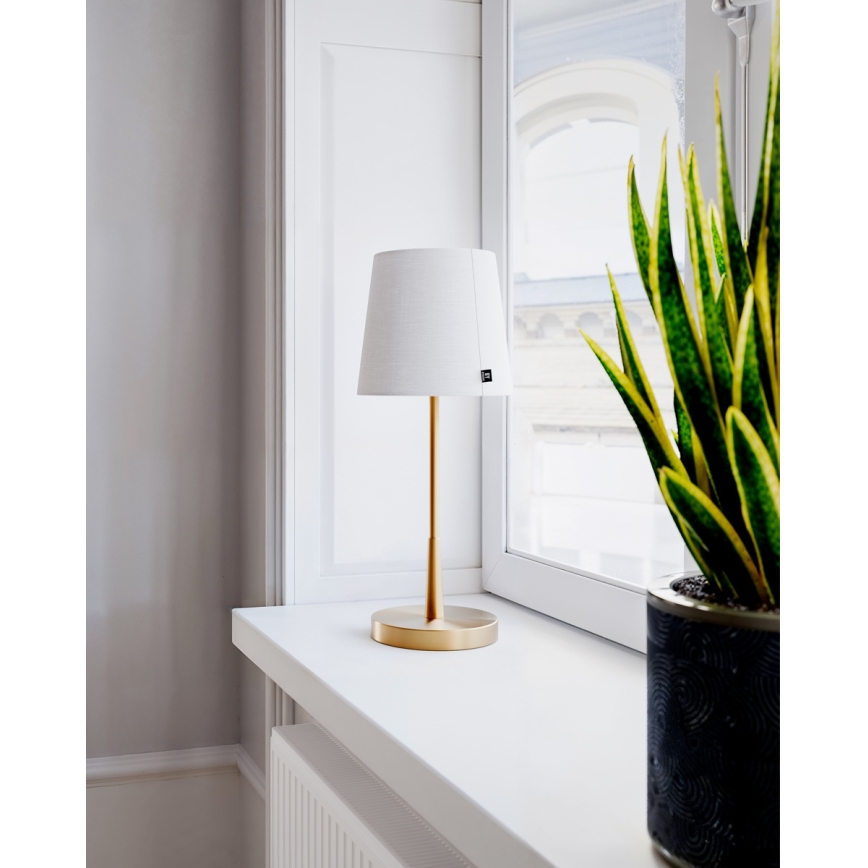 ByRydens - Candeeiro de mesa LUMI 1xE27/8W/230V branco/dourado 48,5 cm