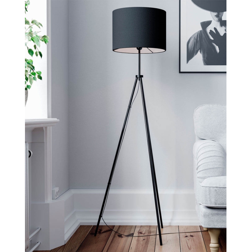 ByRydens - Candeeiro de pé RINA 1xE27/5W/230V preto
