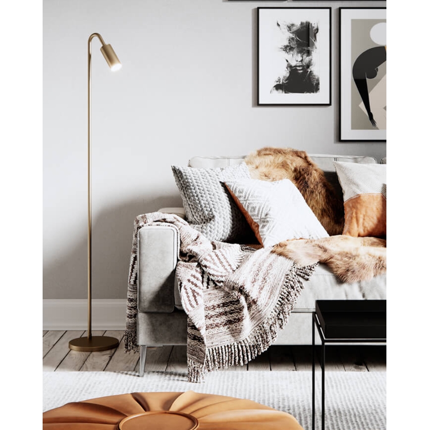 ByRydens - Candeeiro de pé CURVE 1xGU10/7W/230V dourado