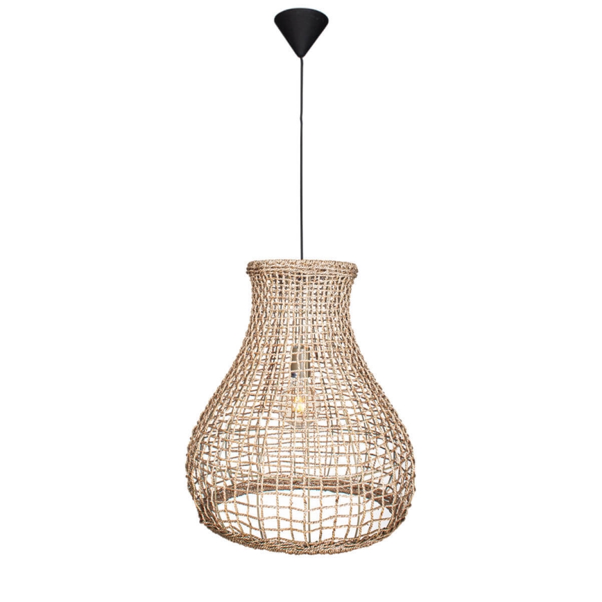 ByRydens - Candeeiro suspenso SEAGRASS 1xE27/8W/230V bege diâmetro 49 cm