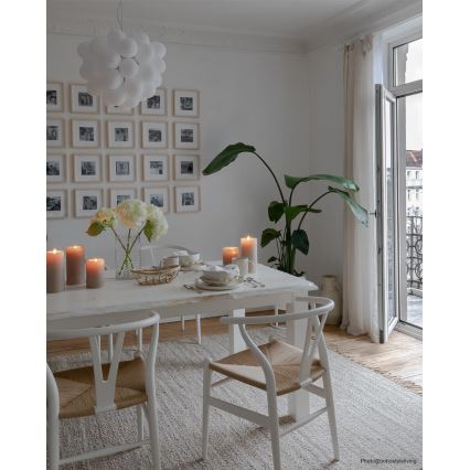 ByRydens - Candeeiro suspenso GROSS 8xG9/4W/230V branco diâmetro 50 cm