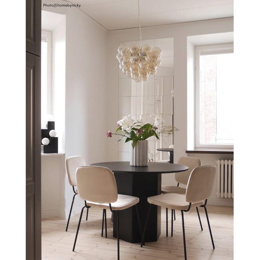 ByRydens - Candeeiro suspenso GROSS 8xG9/4W/230V fumado/castanho diâmetro 50 cm