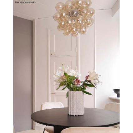 ByRydens - Candeeiro suspenso GROSS 8xG9/4W/230V fumado/castanho diâmetro 50 cm