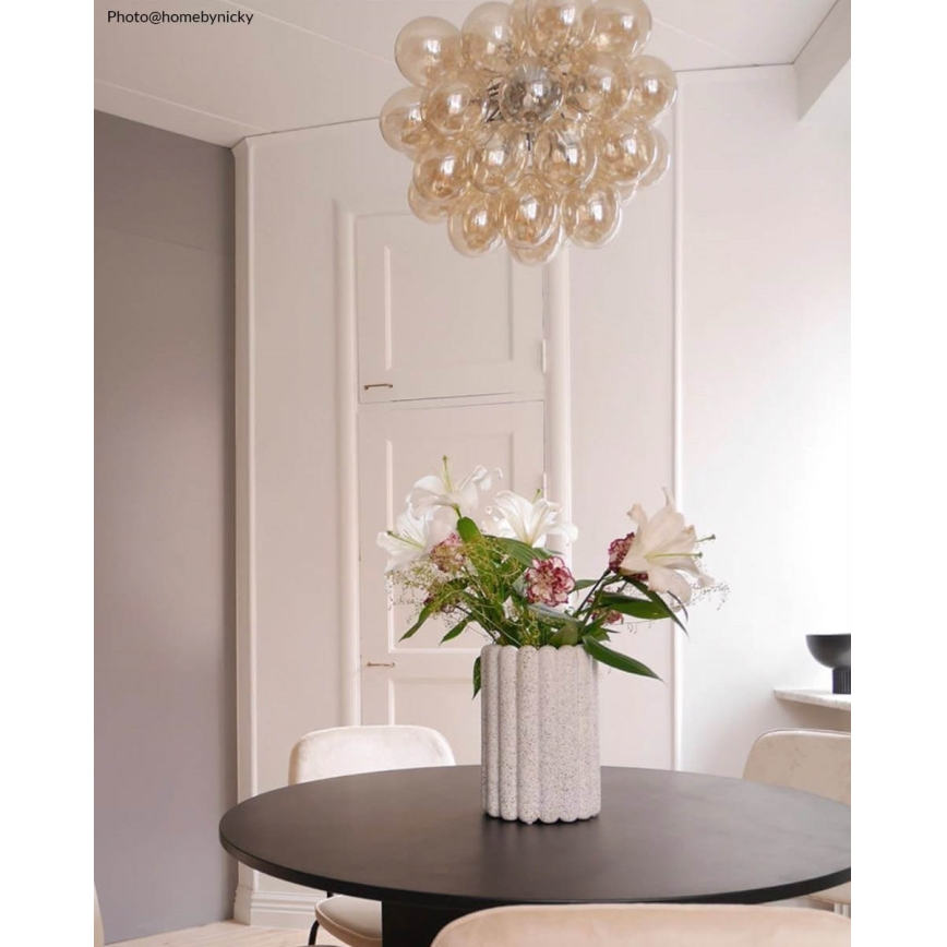 ByRydens - Candeeiro suspenso GROSS 8xG9/4W/230V fumado/castanho diâmetro 50 cm