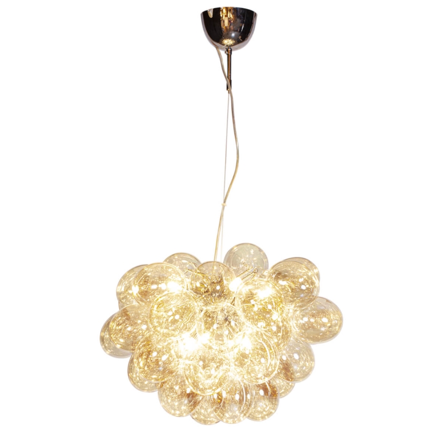 ByRydens - Candeeiro suspenso GROSS 8xG9/4W/230V fumado/castanho diâmetro 50 cm