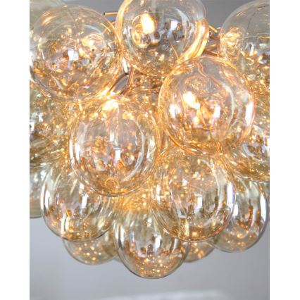 ByRydens - Candeeiro suspenso GROSS 8xG9/4W/230V fumado/castanho diâmetro 50 cm