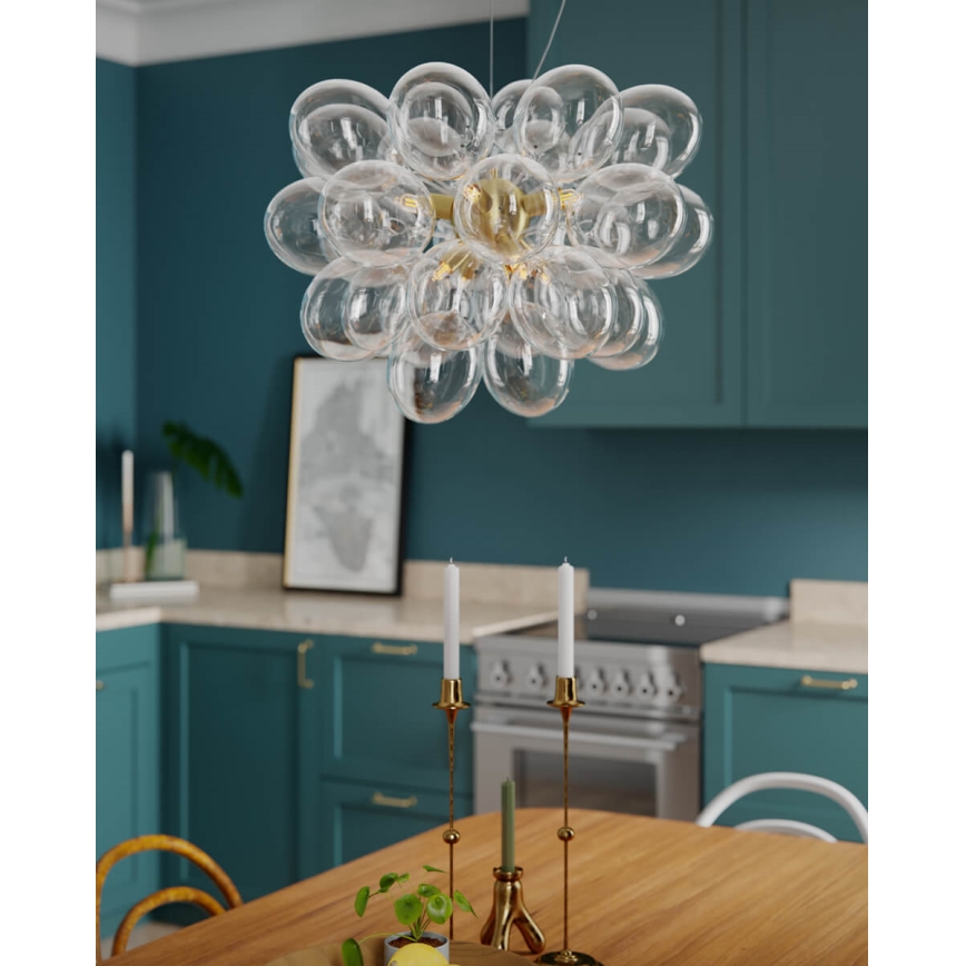 ByRydens - Lustre suspenso por cabo GROSS 8xG9/5W/230V, transparente