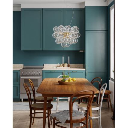 ByRydens - Lustre suspenso por cabo GROSS 8xG9/5W/230V, transparente