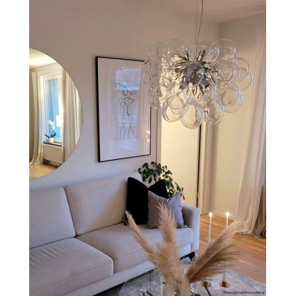 ByRydens - Candeeiro suspenso GROSS 8xG9/4W/230V transparente diâmetro 50 cm