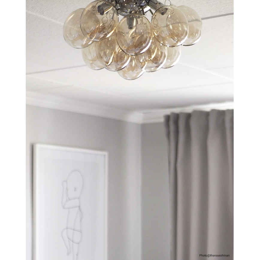 ByRydens - Iluminação de teto GRANDE 3xG9/4W/230V fumado/castanho diâmetro 30 cm