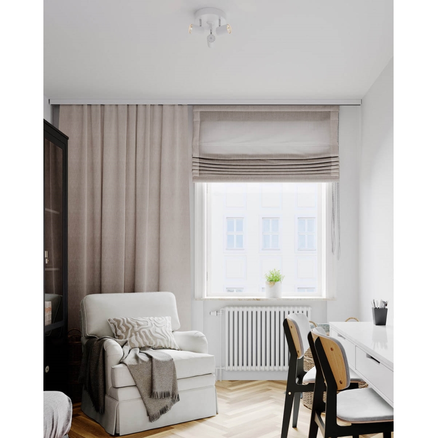 ByRydens - Foco CORRECT 3xGU10/7W/230V branco diâmetro 20 cm