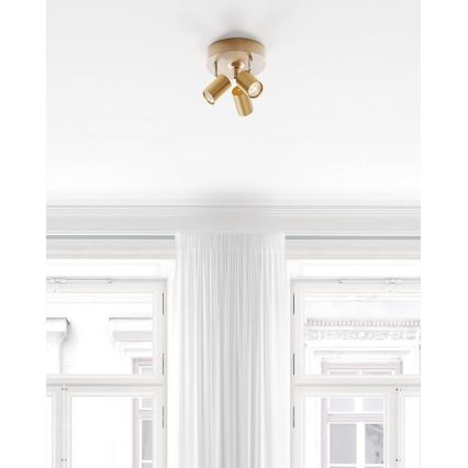 ByRydens - Candeeiro de focos CORRECT 3xGU10/7W/230V dourado Ø 20 cm