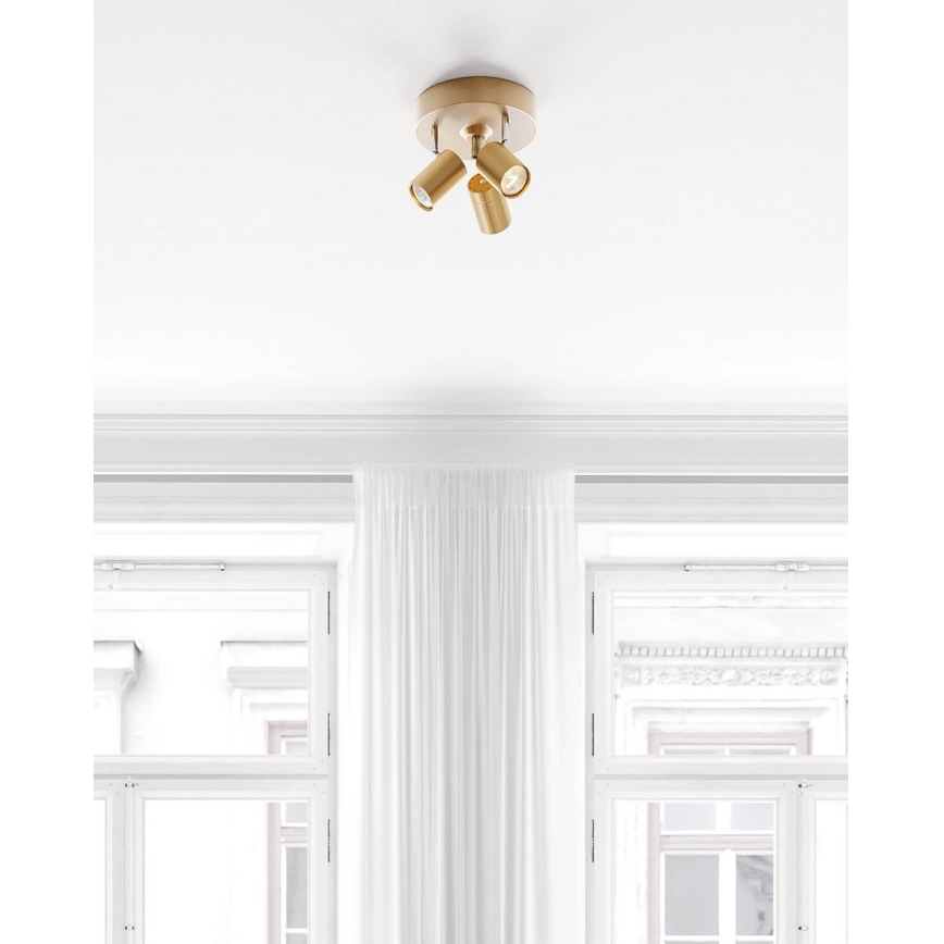 ByRydens - Candeeiro de focos CORRECT 3xGU10/7W/230V dourado Ø 20 cm