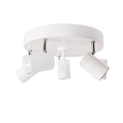 ByRydens - Luminária de teto com 5 focos CORRECT 5xGU10/7W/230V branca diâmetro 30 cm