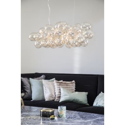 ByRydens - Candeeiro suspenso GROSS BAR 8xG9/4W/230V fumado/castanho