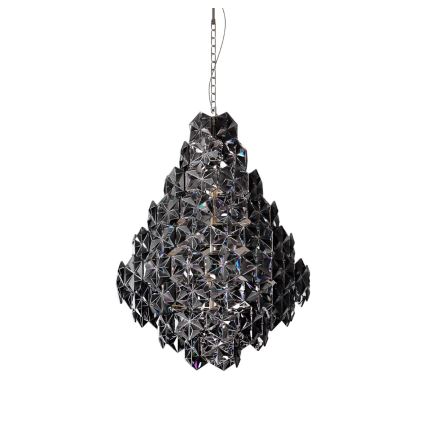 ByRydens - Candeeiro suspenso MONARQUE GRANDE 11xE14/5W/230V preto diâmetro 58 cm