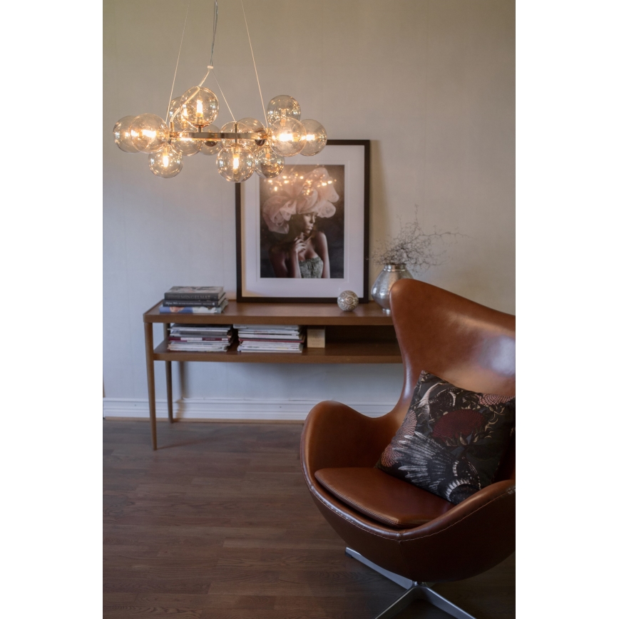 ByRydens - Candeeiro suspenso SPLENDOR 25xG9/5W/230V fumado/castanho