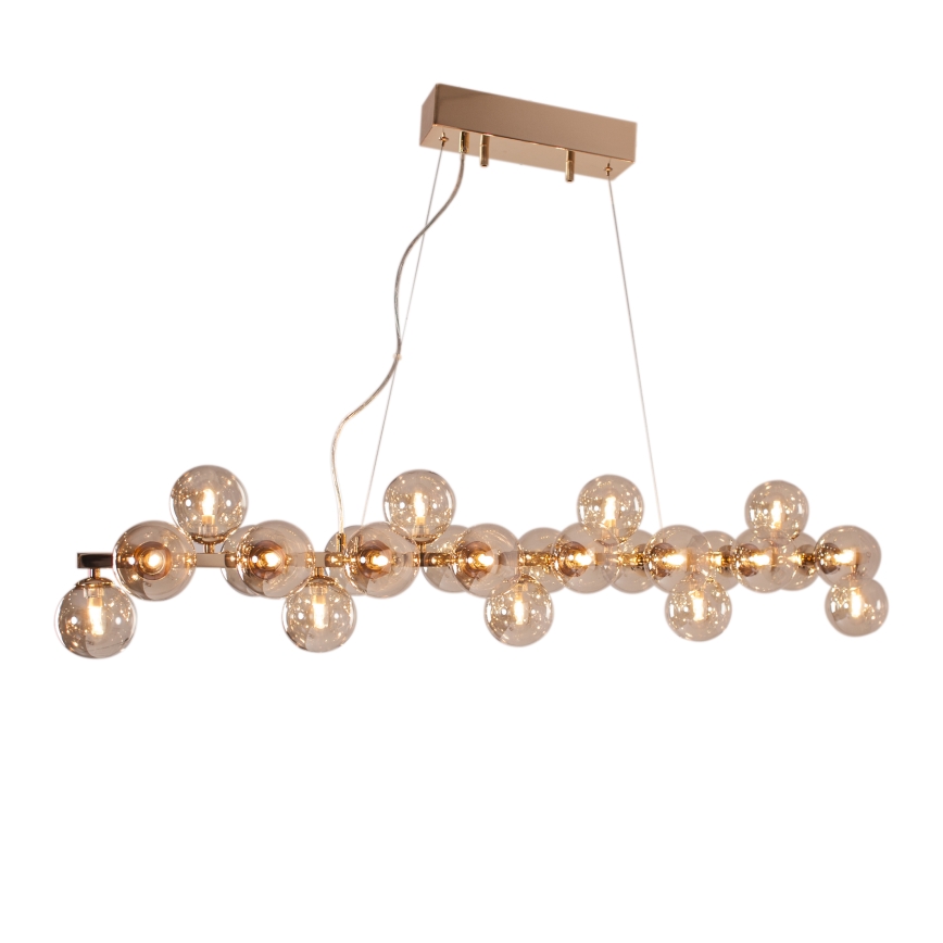 ByRydens - Candeeiro suspenso SPLENDOR 25xG9/5W/230V fumado/castanho