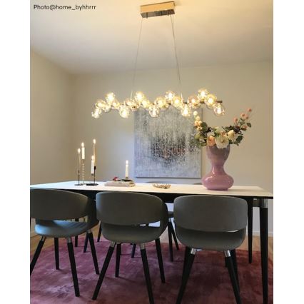 ByRydens - Candeeiro suspenso SPLENDOR 25xG9/5W/230V fumado/castanho