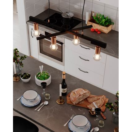 ByRydens - Lustre suspenso por cabo ZEONA 4xE27/5W/230V