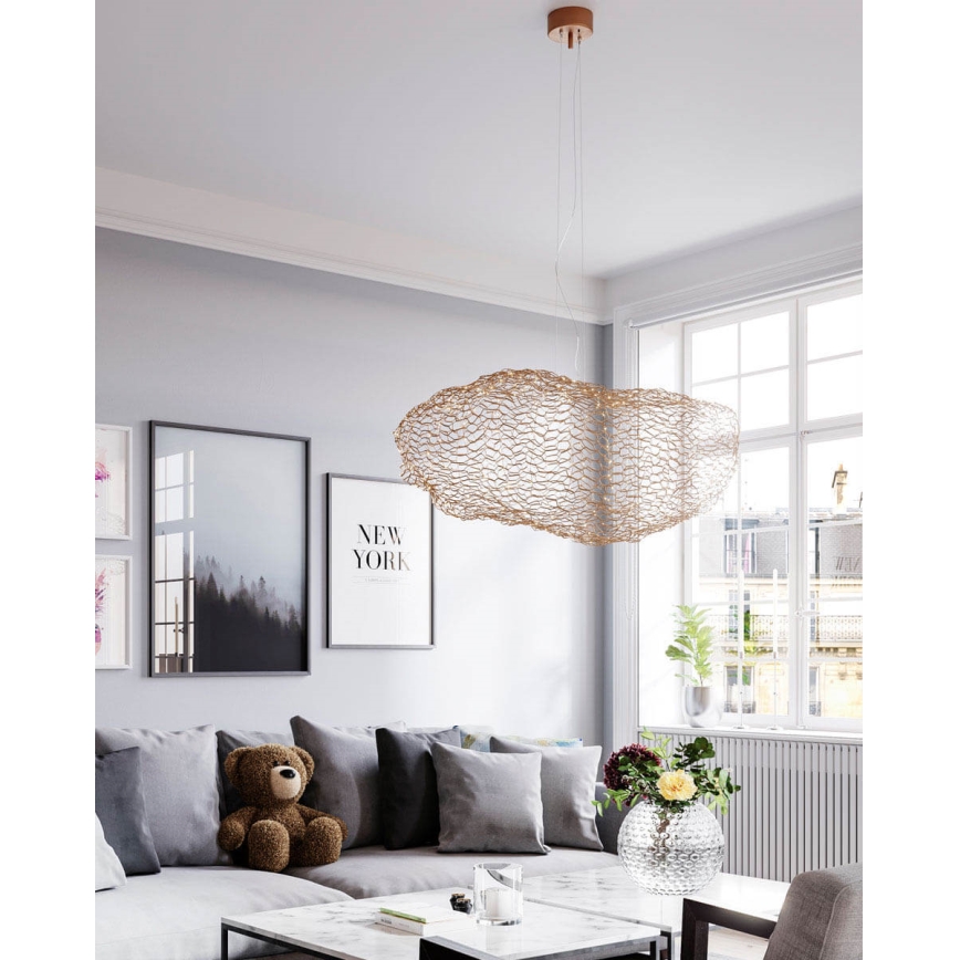 ByRydens - Candeeiro suspenso LED HAYDEN LED/15W/230V dourado