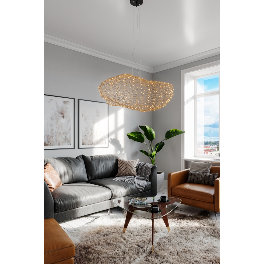 ByRydens - Candeeiro suspenso LED HAYDEN LED/20W/230V dourado