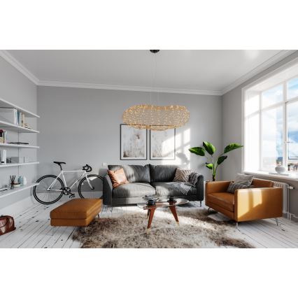 ByRydens - Candeeiro suspenso LED HAYDEN LED/20W/230V dourado