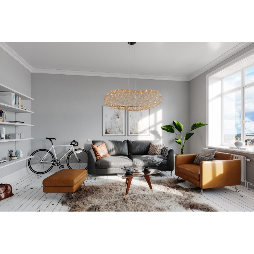 ByRydens - Candeeiro suspenso LED HAYDEN LED/20W/230V dourado