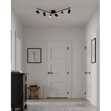 ByRydens - Foco CORRECT 6xGU10/7W/230V preto diâmetro 30 cm