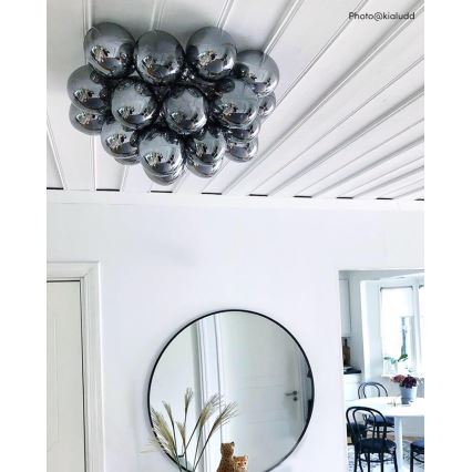 ByRydens - Iluminação de teto GROSS 6xG9/5W/230V fumado/preto diâmetro 50 cm