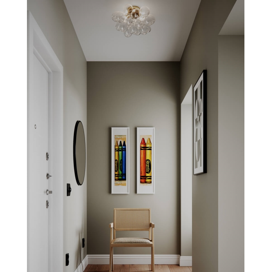 ByRydens - Candeeiro de tecto GROSS 6xG9/5W/230V transparente diâmetro 50 cm