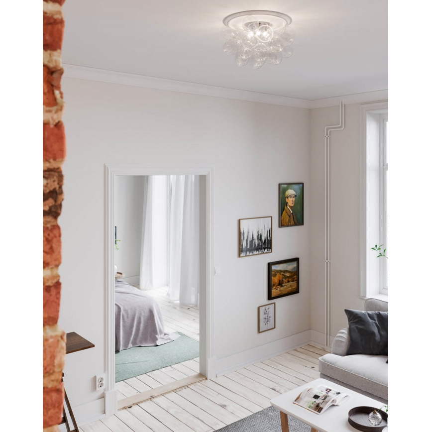 ByRydens - Iluminação de teto GROSS 6xG9/5W/230V transparente diâmetro 50 cm