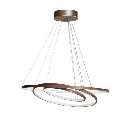 ByRydens - Lustre LED suspenso por cabo TRIONE LED/45W/230V castanho diâmetro 80 cm