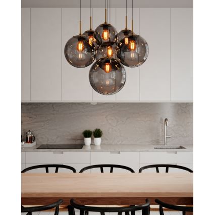 ByRydens - Lustre suspenso em cabo LAURA 7xE27/8W/230V