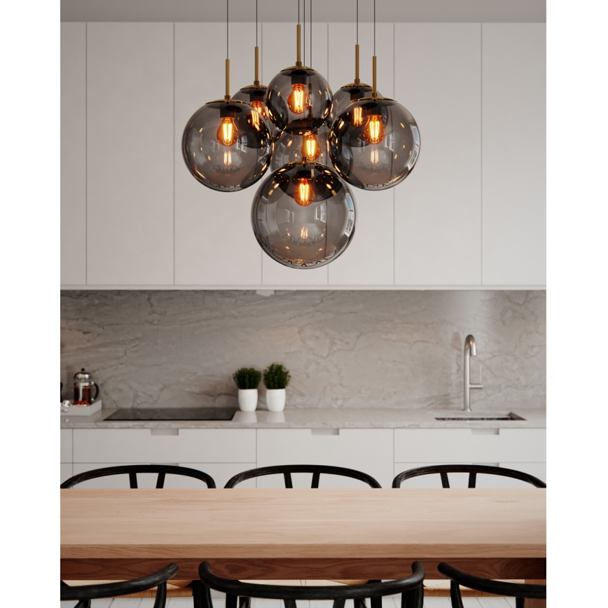 ByRydens - Lustre suspenso em cabo LAURA 7xE27/8W/230V