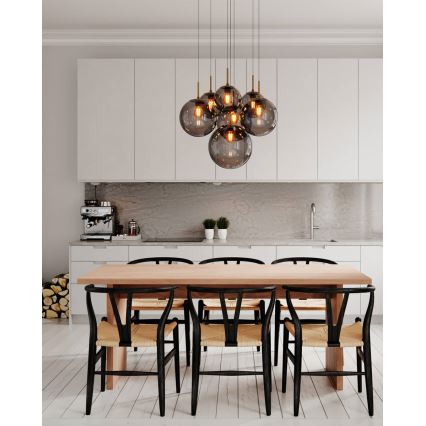 ByRydens - Lustre suspenso em cabo LAURA 7xE27/8W/230V