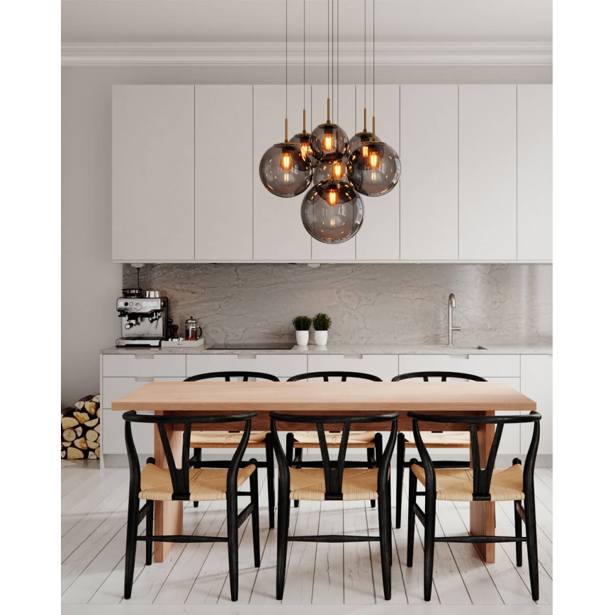 ByRydens - Lustre suspenso em cabo LAURA 7xE27/8W/230V