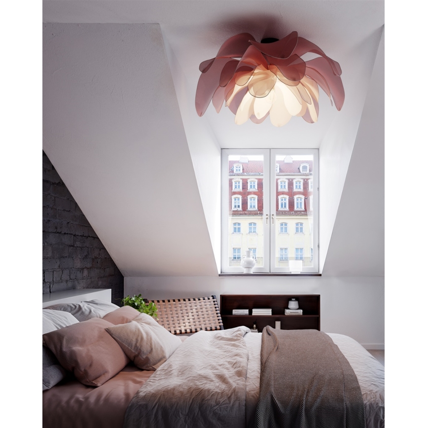 ByRydens - Lustre de teto fixo LOU LOU 1xE27/8W/230V rosa