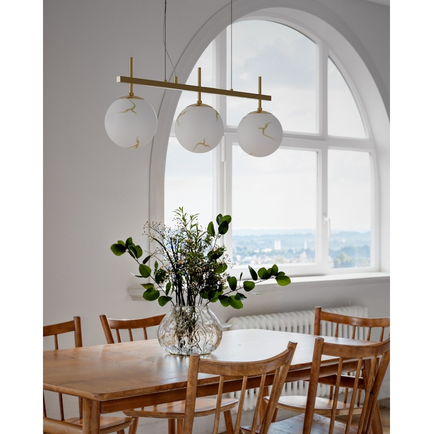 ByRydens - Lustre pendente em cabo BELLAGIO 3xE27/8W/230V