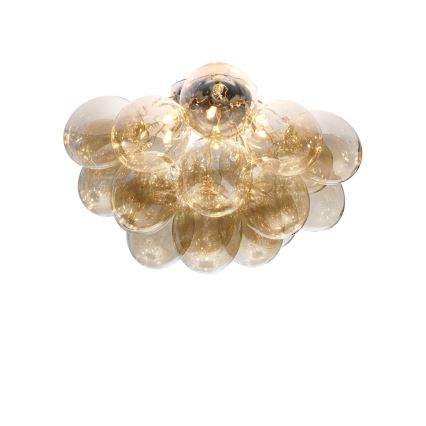 ByRydens - Luminária de teto GROSS 6xG9/8W/230V fumê/castanho, diâmetro 70 cm